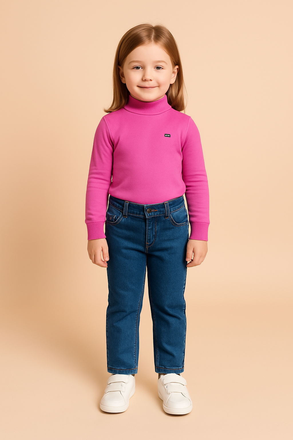 GIRLS BASIC HIGH NECK TOP (PINK) (0-10 YEARS)