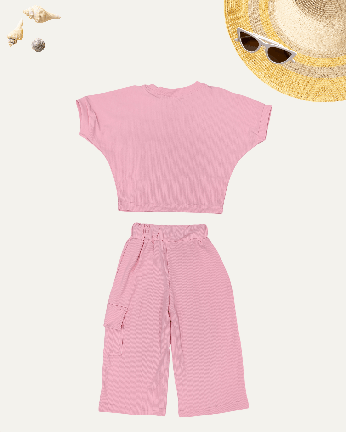 GIRLS 2PC CO-ORD SET (BABY PINK) (1-4 YEARS) - Girlism