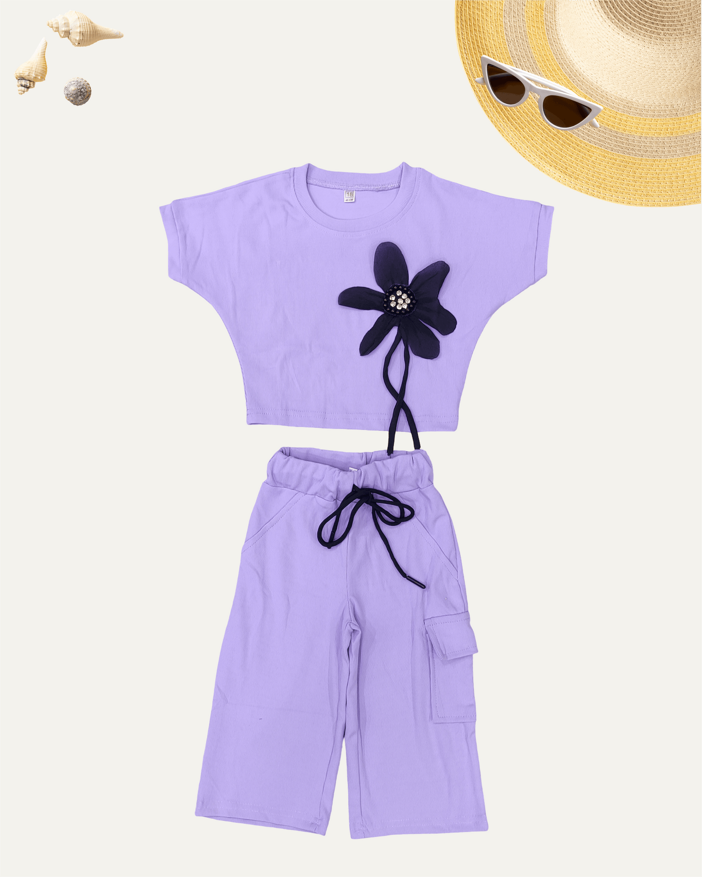 GIRLS 2PC CO-ORD SET (LILAC) (1-4 YEARS) - Girlism