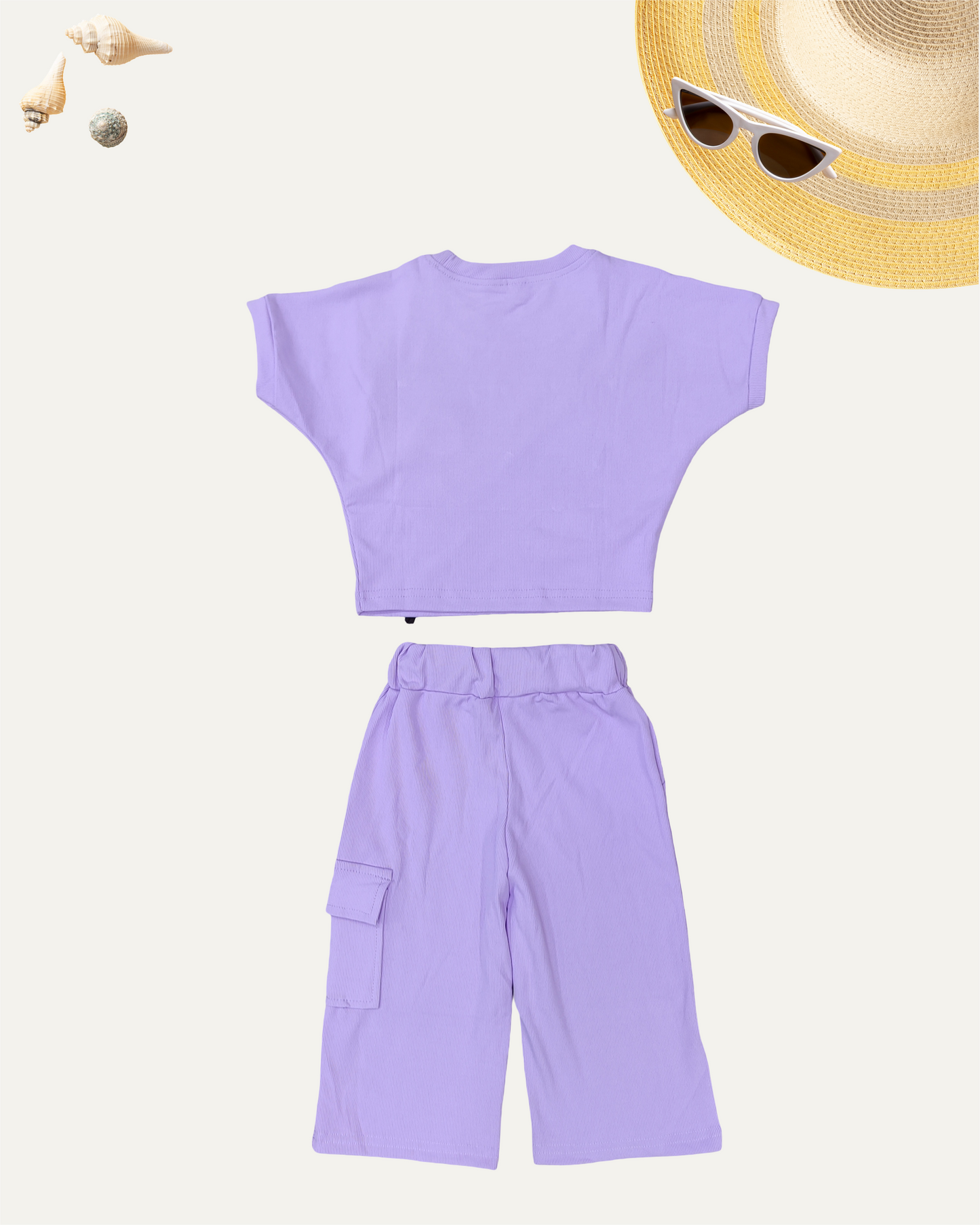 GIRLS 2PC CO-ORD SET (LILAC) (4-12 YEARS)