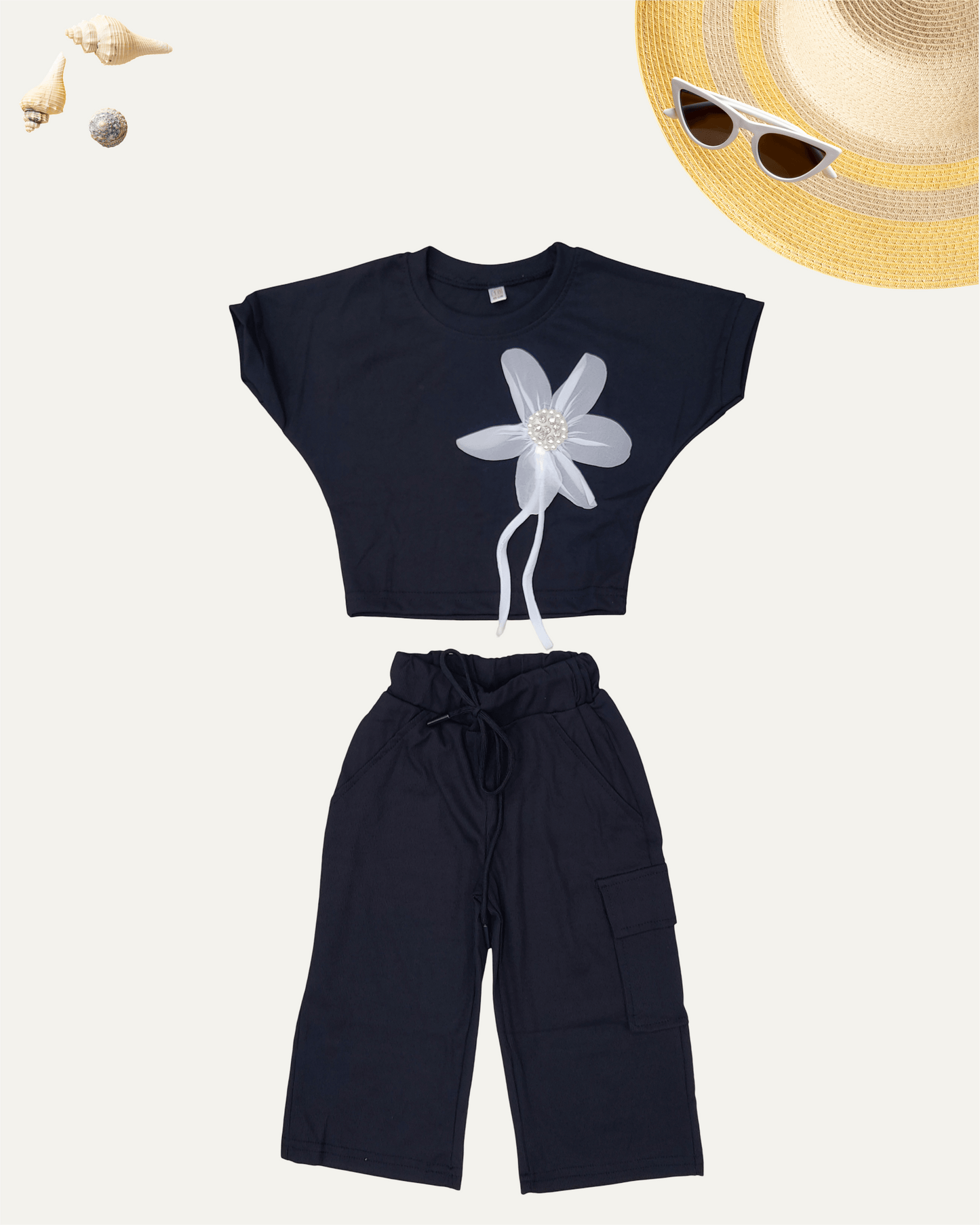 GIRLS 2PC CO-ORD SET (BLACK) (1-4 YEARS) - Girlism