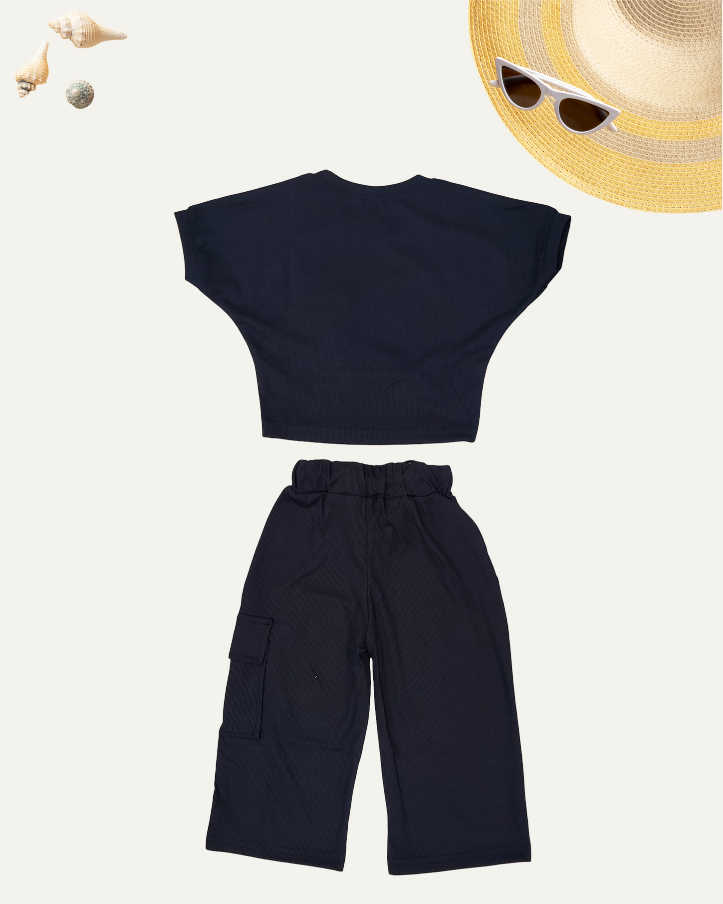 GIRLS 2PC CO-ORD SET (BLACK) (4-12 YEARS)