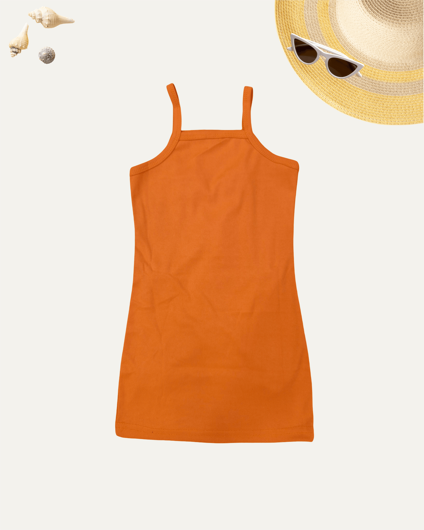 GIRLS FLORAL MINI DRESS (ORANGE) (2-8 YEARS) - Girlism