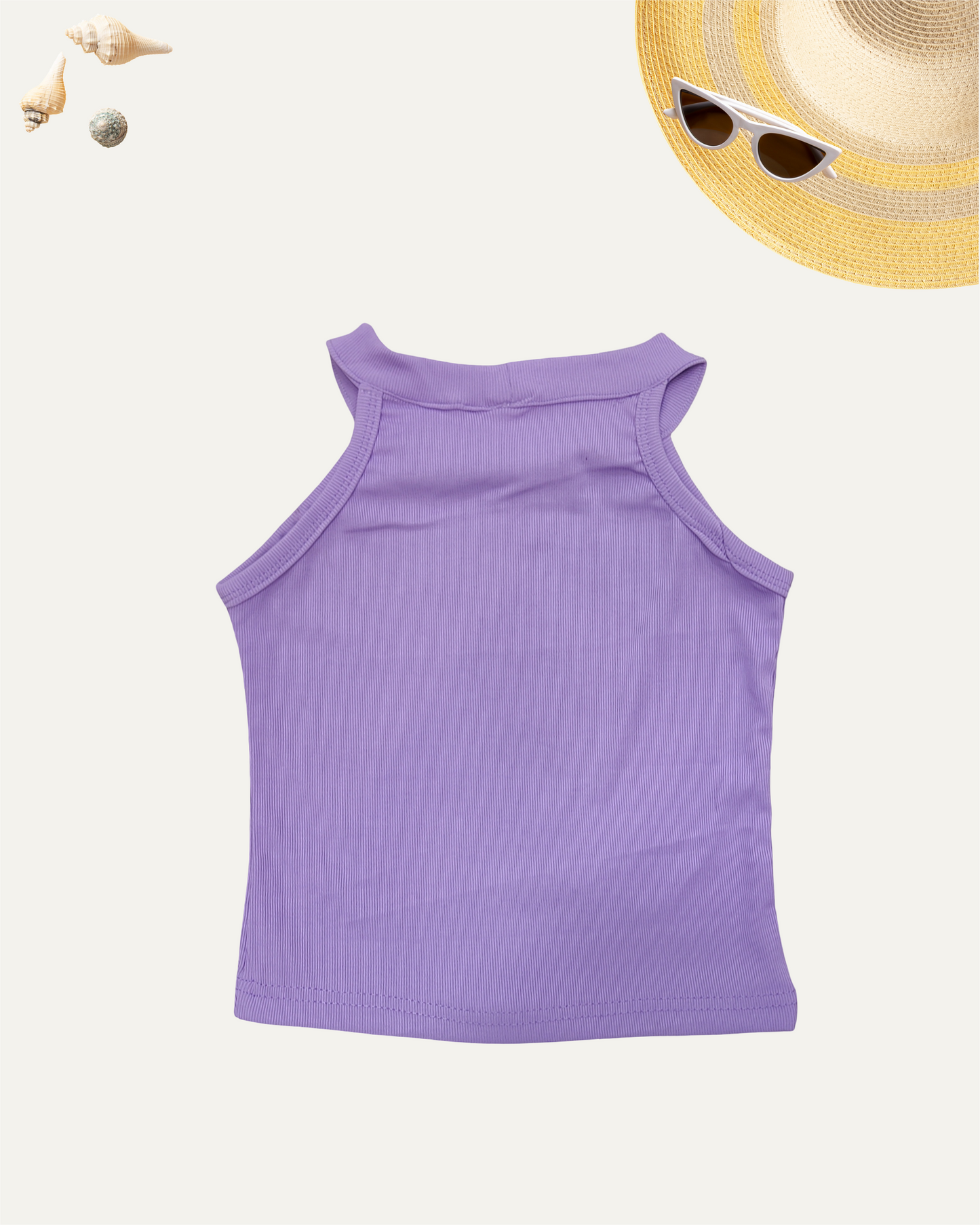 GIRLS SLEEVELESS PEARL TOP LAVENDER (3-11 YEARS) - Girlism