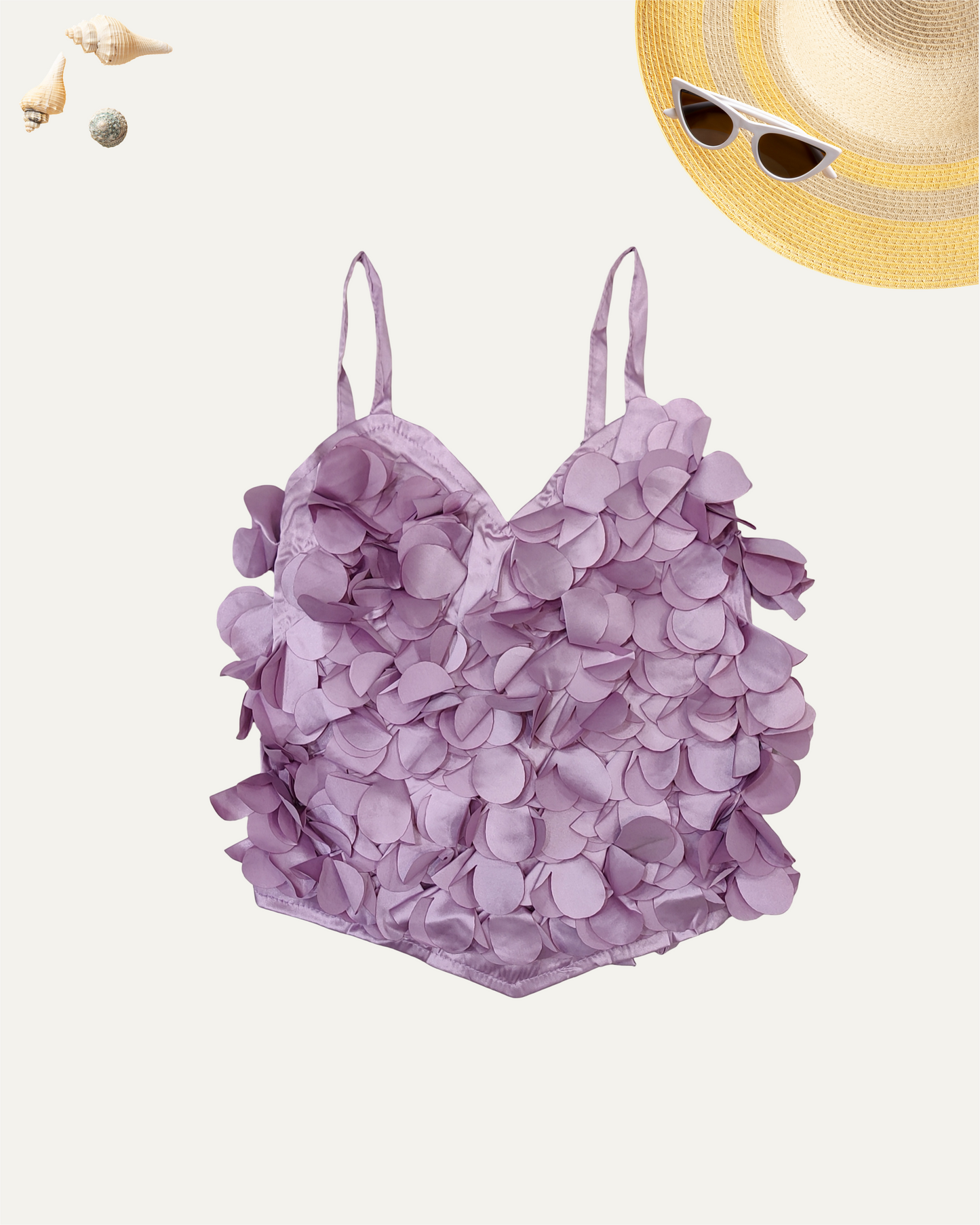 GIRLS PETAL PARTY TOP (LAVENDER) (1-12 YEARS) - Girlism