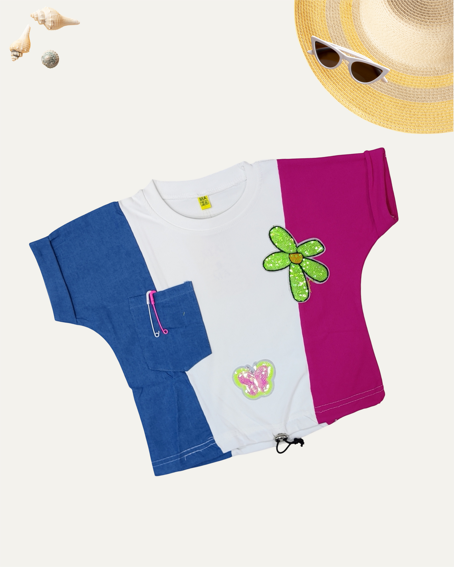 GIRLS COLOUR POP T-SHIRT (HOT PINK) (4-12 YEARS) - Girlism