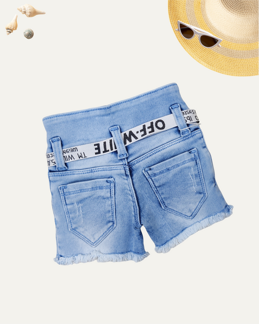 GIRLS UNICORN CHARM DENIM SHORTS (4-12 YEARS) - Girlism