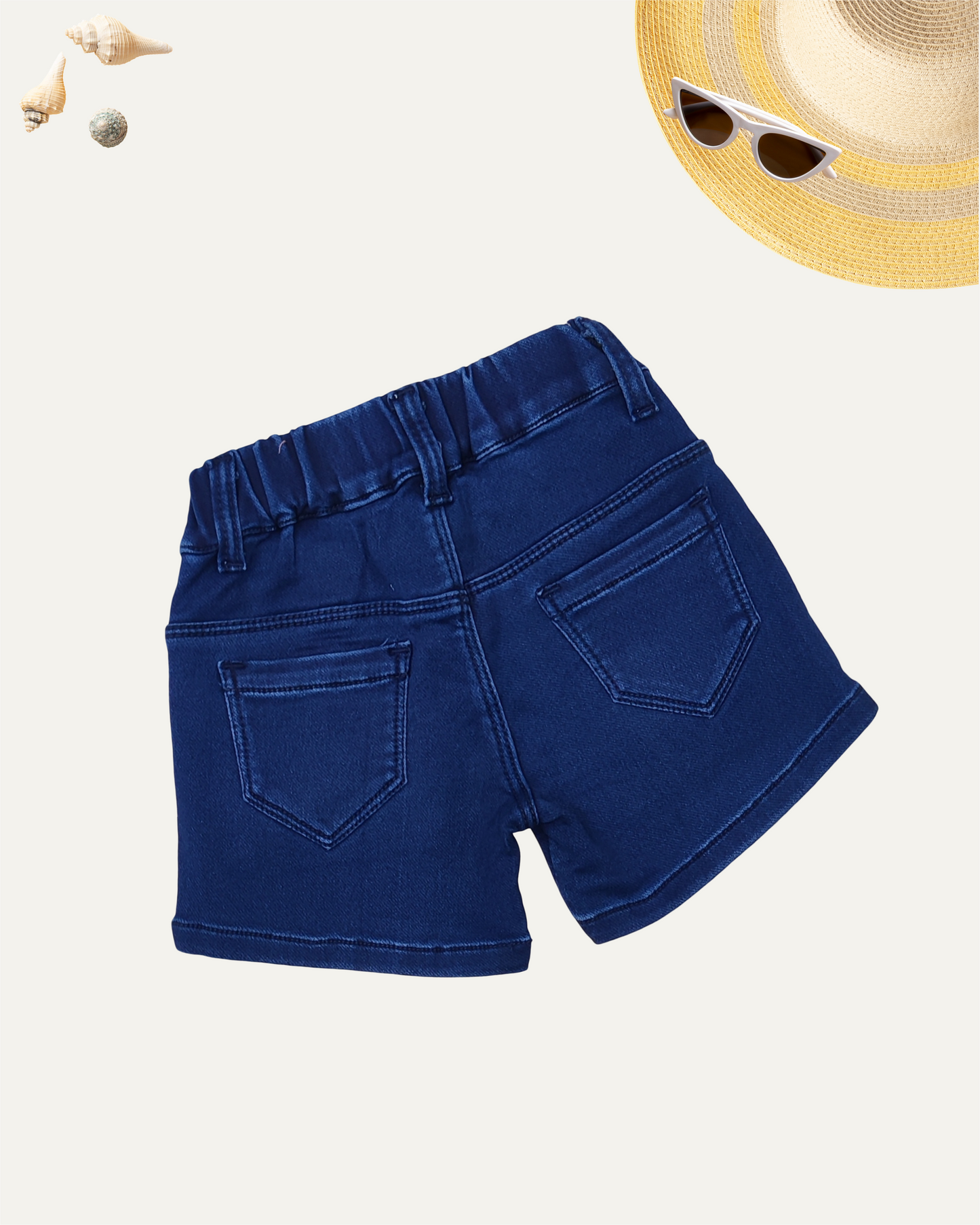 GIRLS NAVY BLUE DENIM SHORT (4-12 YEARS) - Girlism