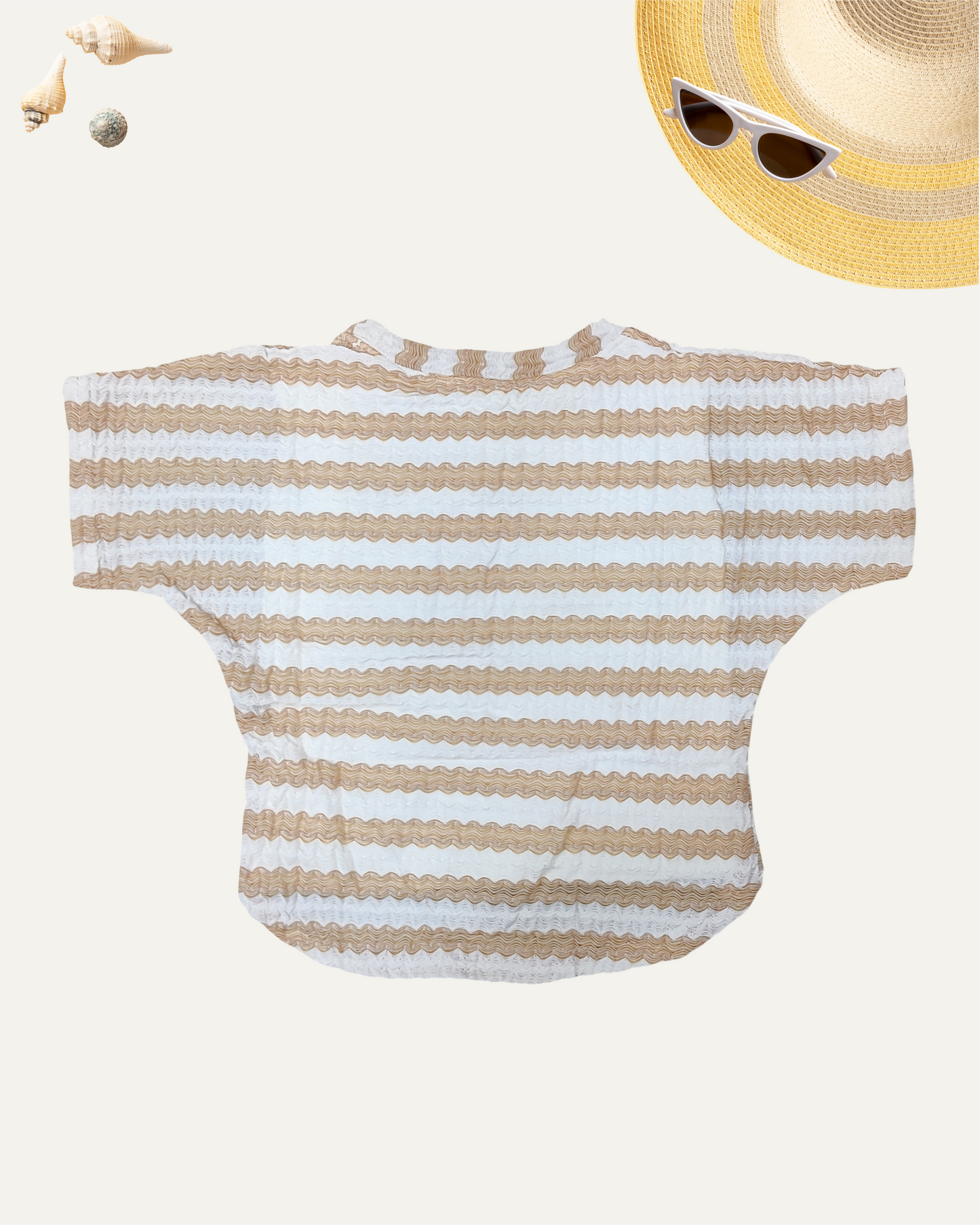 GIRLS BROWN STRIPED TOP (0-12 YEARS) - Girlism