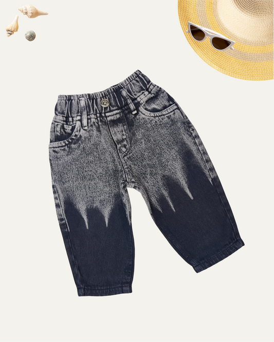 GIRLS UNIQUE DIP-DYE EFFECT DENIM PANTS (0-5 YEARS)