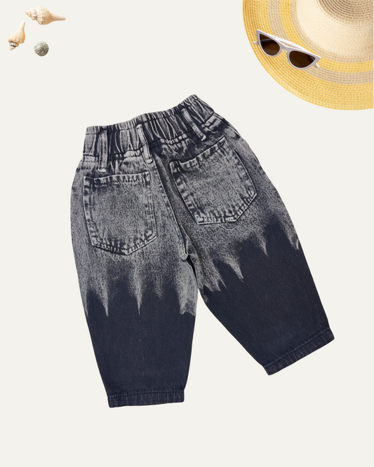 GIRLS UNIQUE DIP-DYE EFFECT DENIM PANTS (0-5 YEARS)