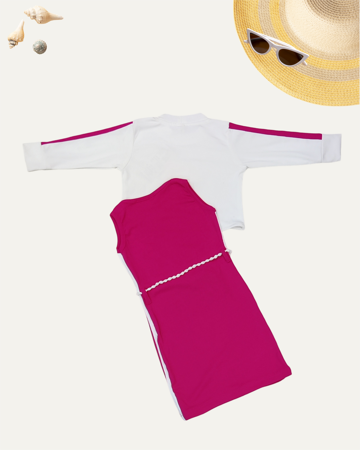 GIRLS 2PC CO-ORD SET (HOT PINK) (4-12YEARS)