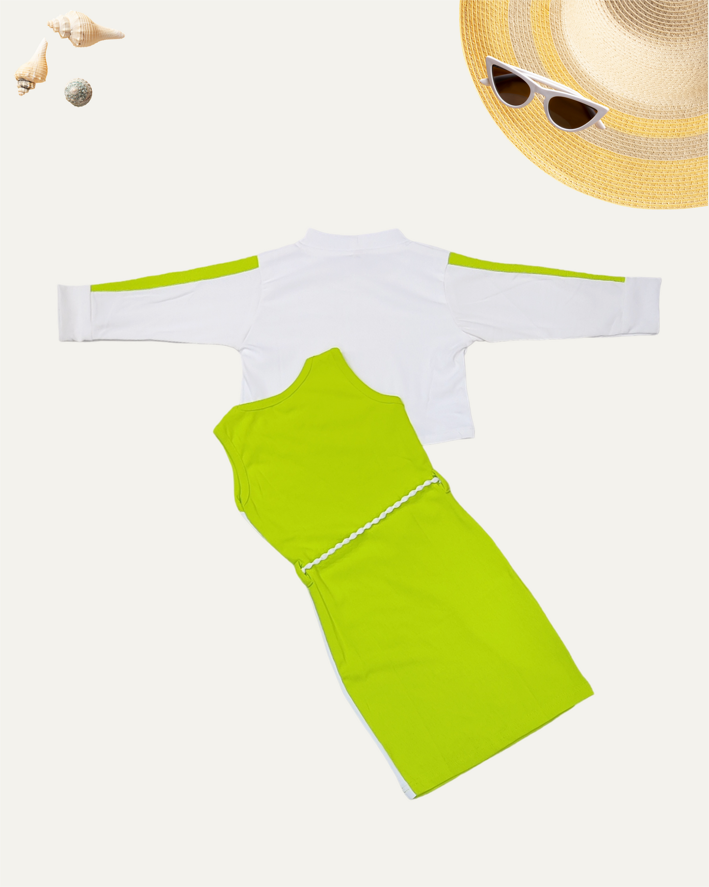 GIRLS 2PC CO-ORD SET (GREEN) (4-12YEARS)
