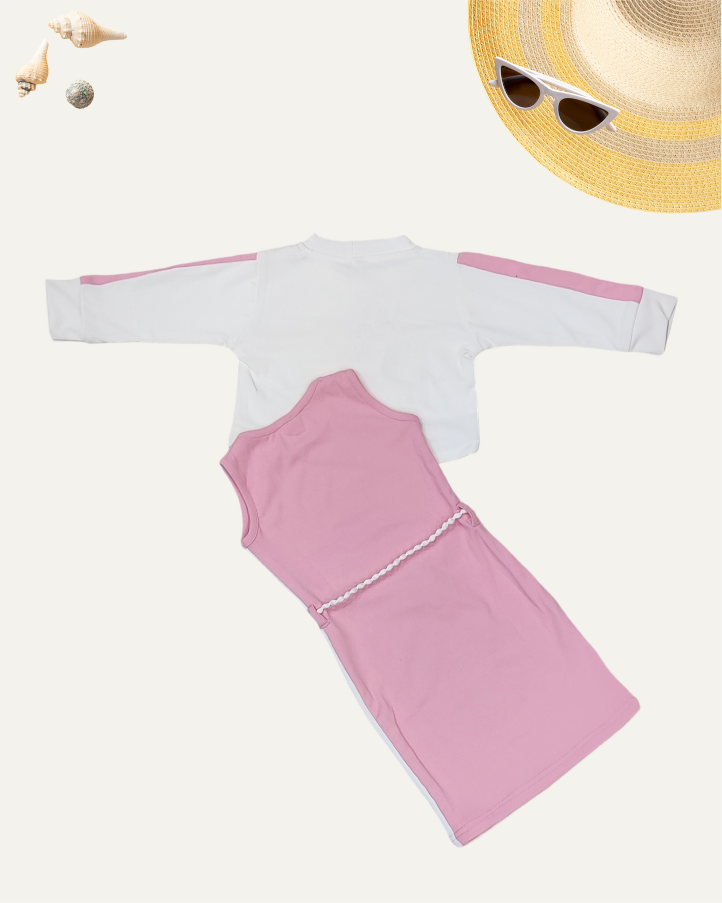 GIRLS 2PC CO-ORD SET (BABY PINK) (4-12YEARS)