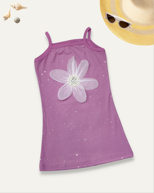 GIRLS SPARKLY DRESS (LILAC) (1-10 YEARS)