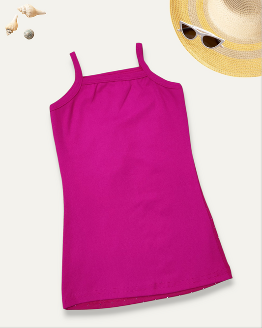 GIRLS SPARKLY DRESS (HOT PINK) (1-10 YEARS)