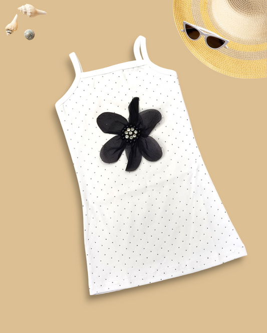GIRLS SPARKLY DRESS (WHITE) (1-10 YEARS)