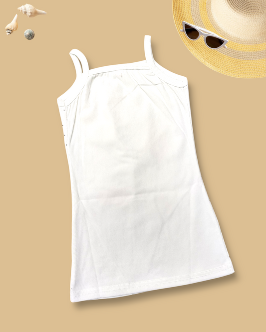 GIRLS SPARKLY DRESS (WHITE) (1-10 YEARS)