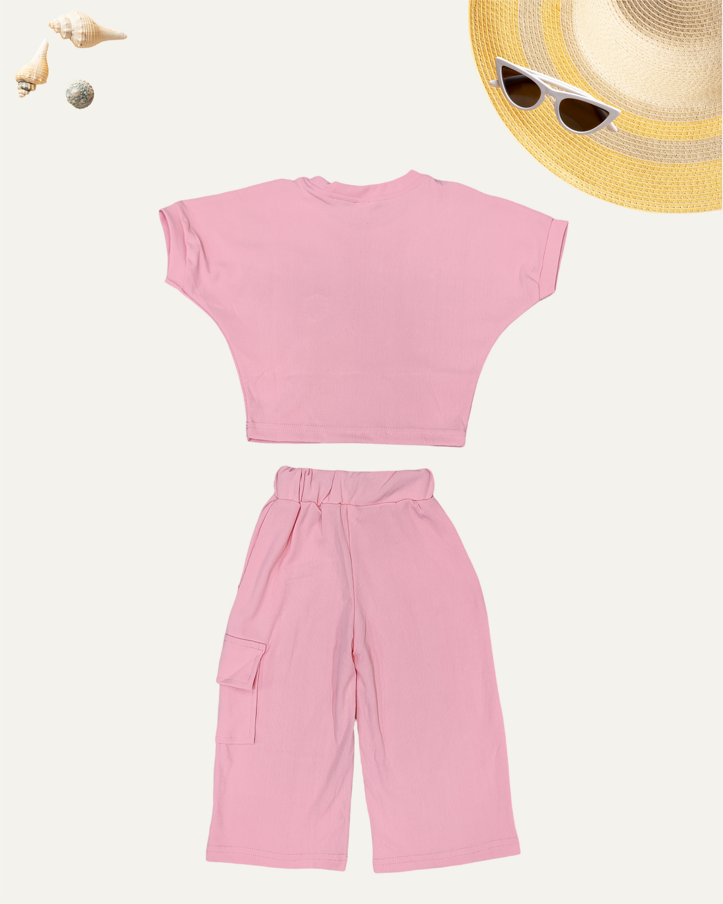 GIRLS 2PC CO-ORD SET (BABY PINK) (4-12 YEARS)