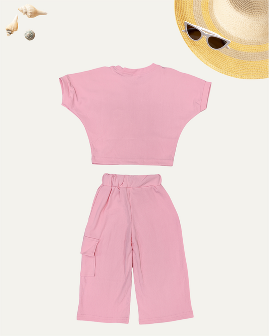 GIRLS 2PC CO-ORD SET (BABY PINK) (4-12 YEARS)