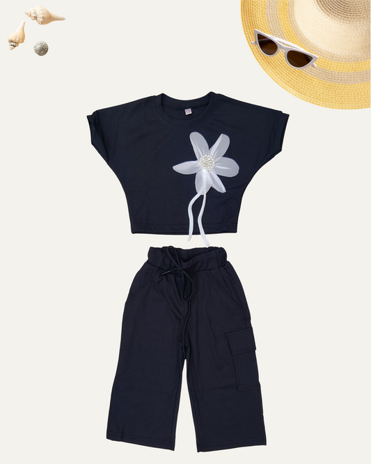 GIRLS 2PC CO-ORD SET (BLACK) (4-12 YEARS)