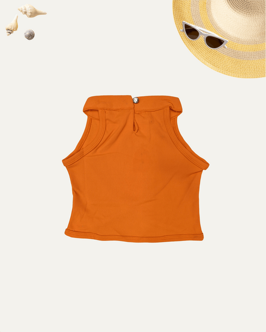 GIRLS NEON ORANGE TANK TOP (1-8 YEARS) - Girlism