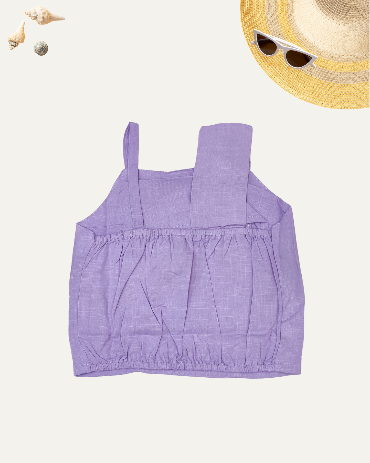 GIRLS SLEEVELESS SUMMER TOP LAVENDER [ 1 - 12 YEARS ]