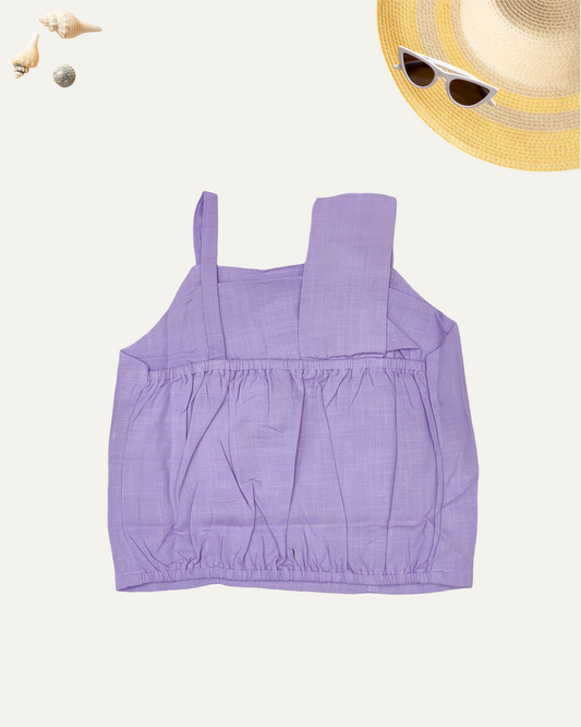 GIRLS SLEEVELESS SUMMER TOP LAVENDER [ 1 - 12 YEARS ]