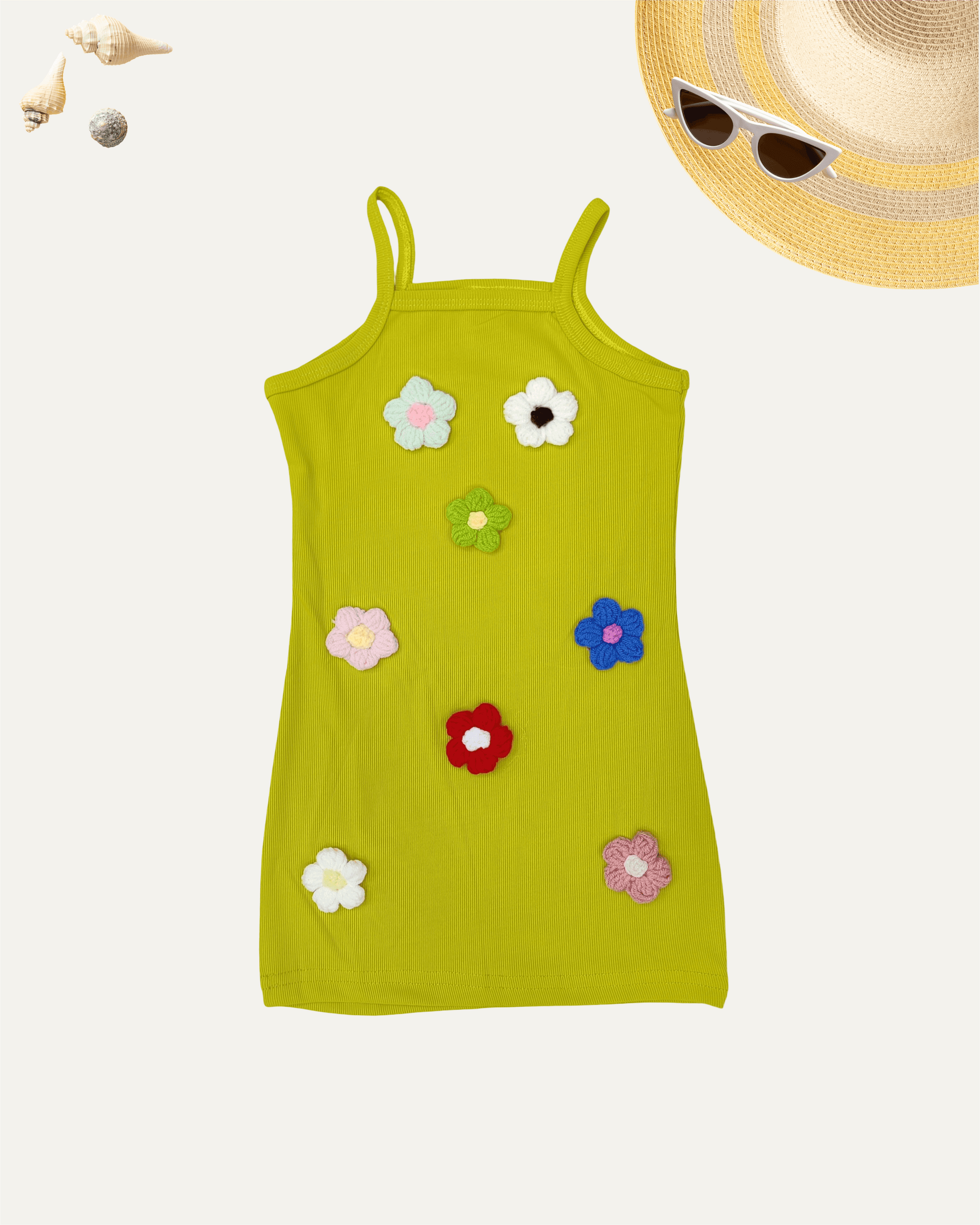 GIRLS FLORAL MINI DRESS (MUSTARD YELLOW) (2-8 YEARS) - Girlism
