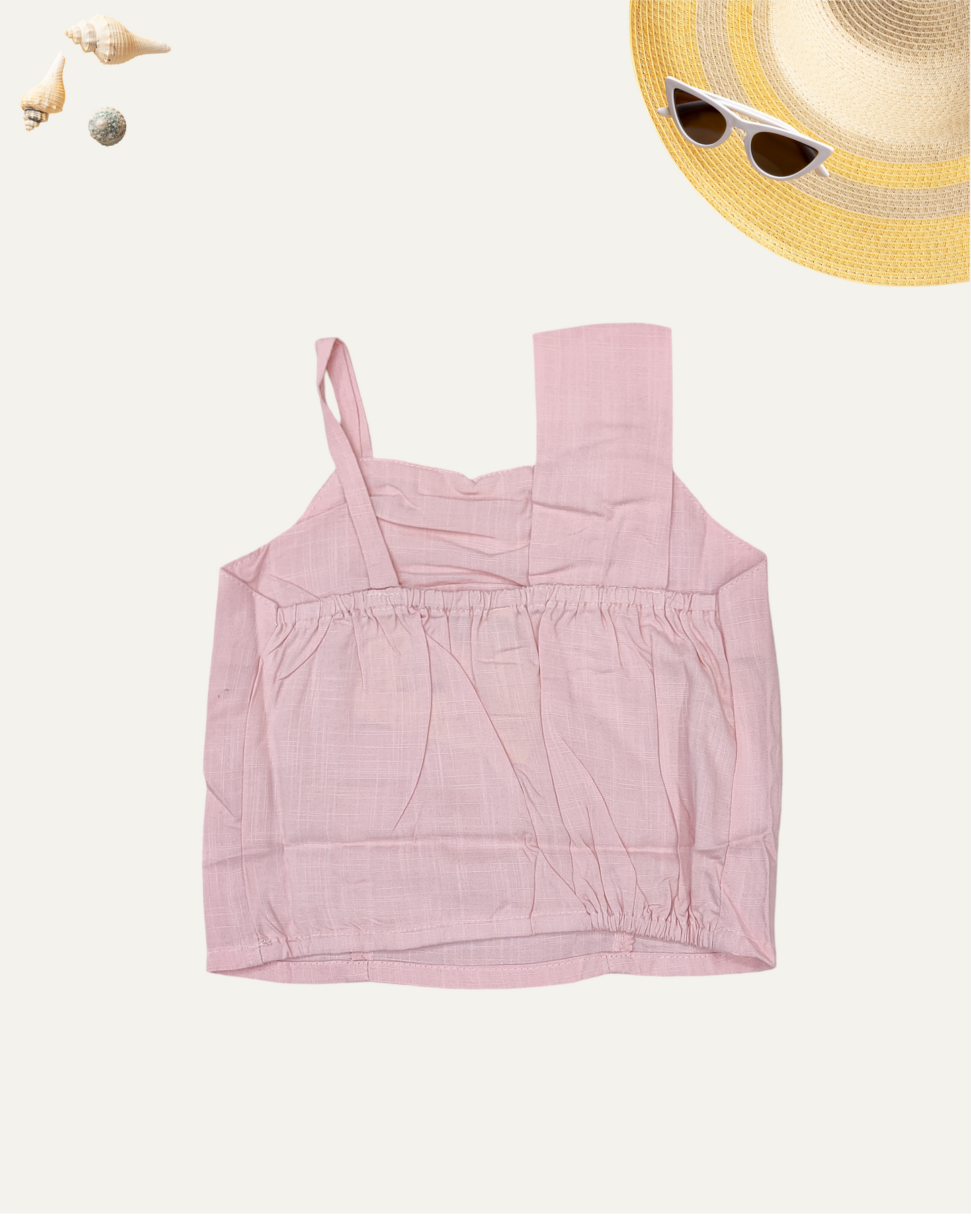 GIRLS SLEEVELESS SUMMER TOP PEACH [ 1 - 12 YEARS ]