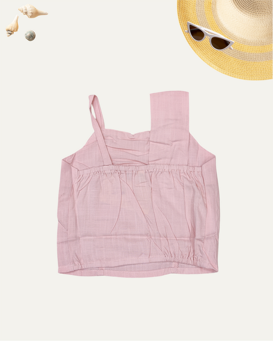 GIRLS SLEEVELESS SUMMER TOP PEACH [ 1 - 12 YEARS ]