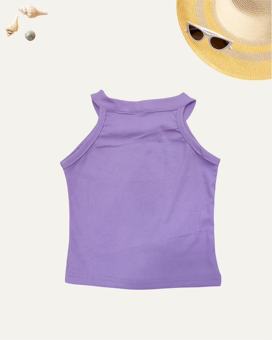 GIRLS SLEEVELESS PEARL TOP LAVENDER (3-11 YEARS) - Girlism