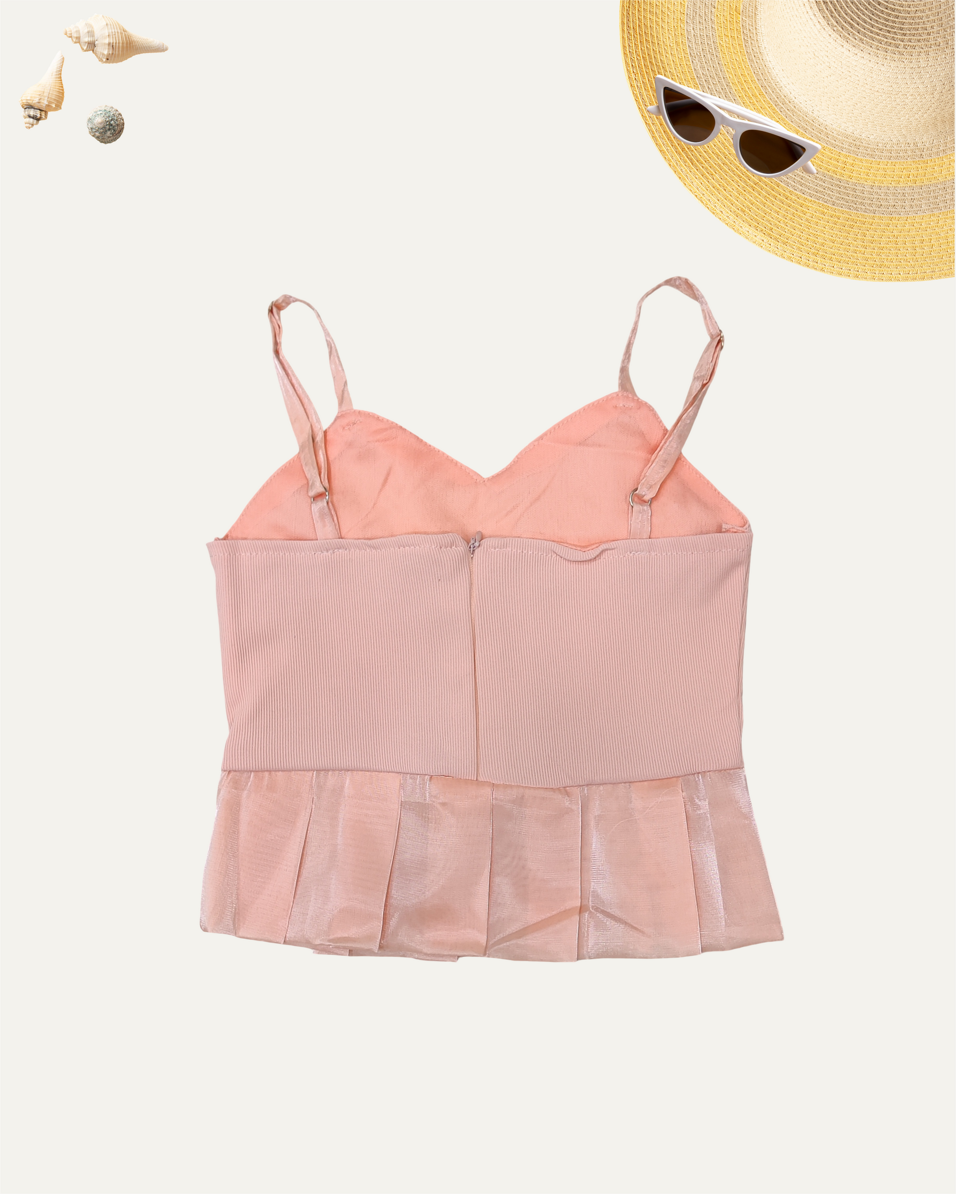 GIRLS PEACH SATIN BOW GLAM TOP (0-8 YEARS) - Girlism