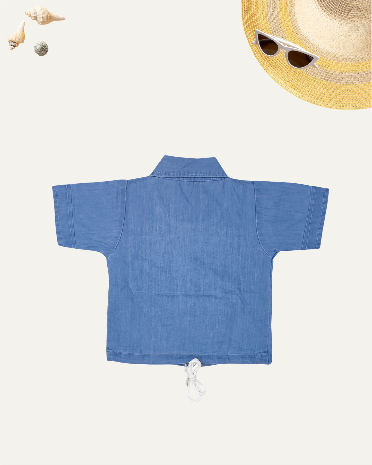 GIRLS DENIM SHIRT TOP (DX WASH) (1-12 YEARS) - Girlism