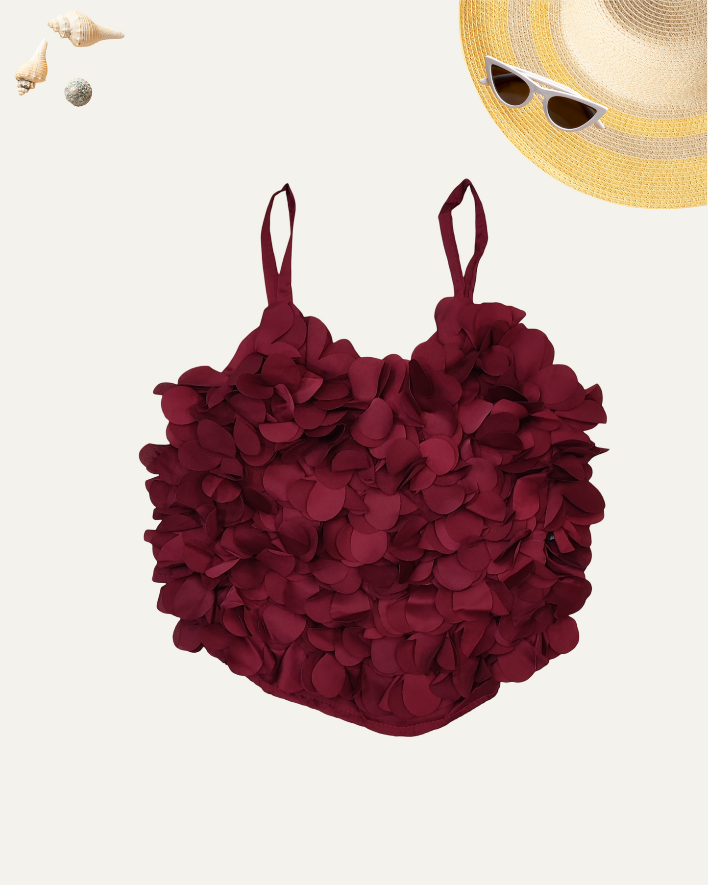 GIRLS PETAL PARTY TOP (RED) (1-12 YEARS) - Girlism