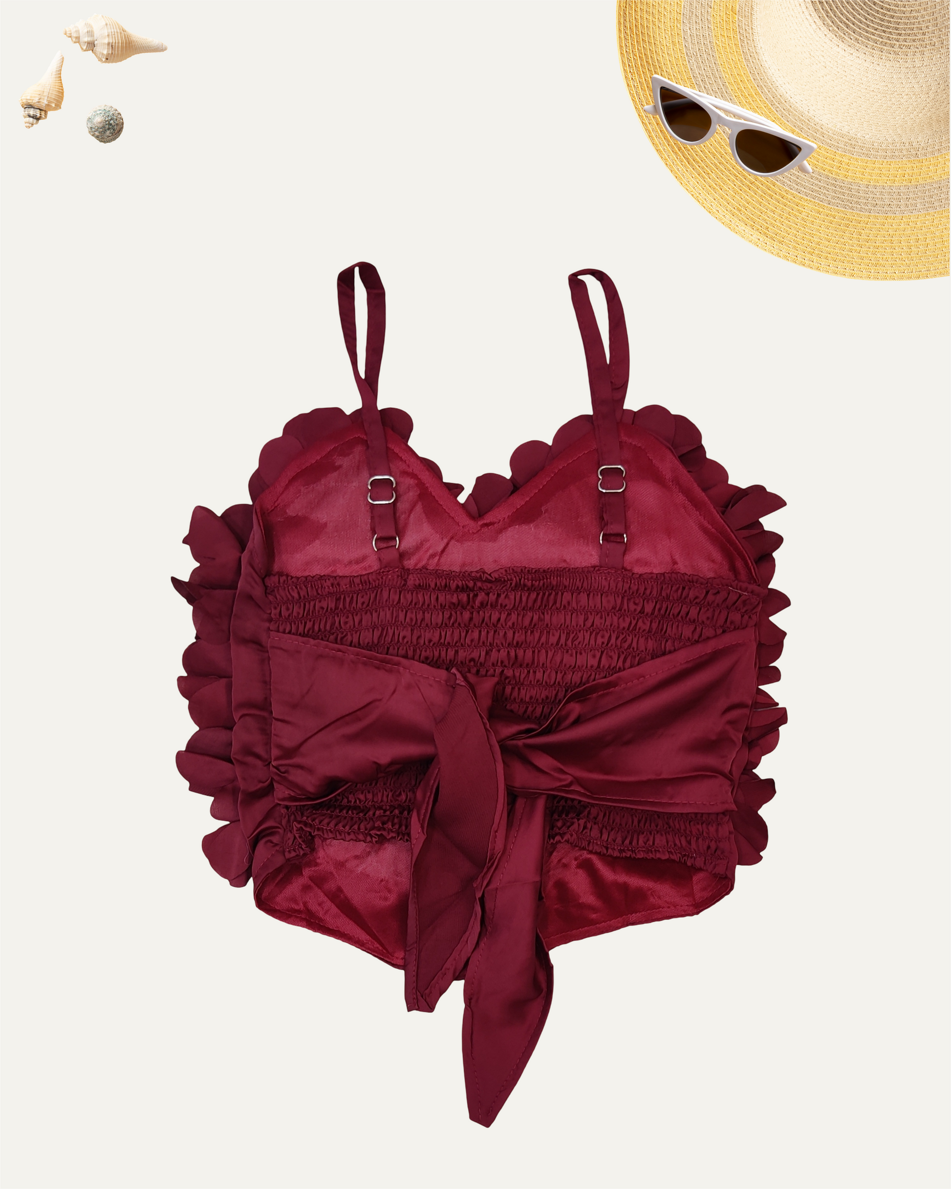 GIRLS PETAL PARTY TOP (RED) (1-12 YEARS) - Girlism