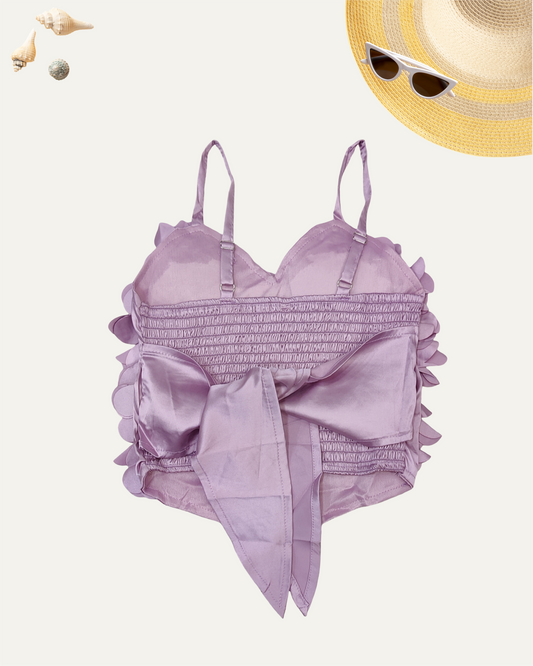 GIRLS PETAL PARTY TOP (LAVENDER) (1-12 YEARS) - Girlism