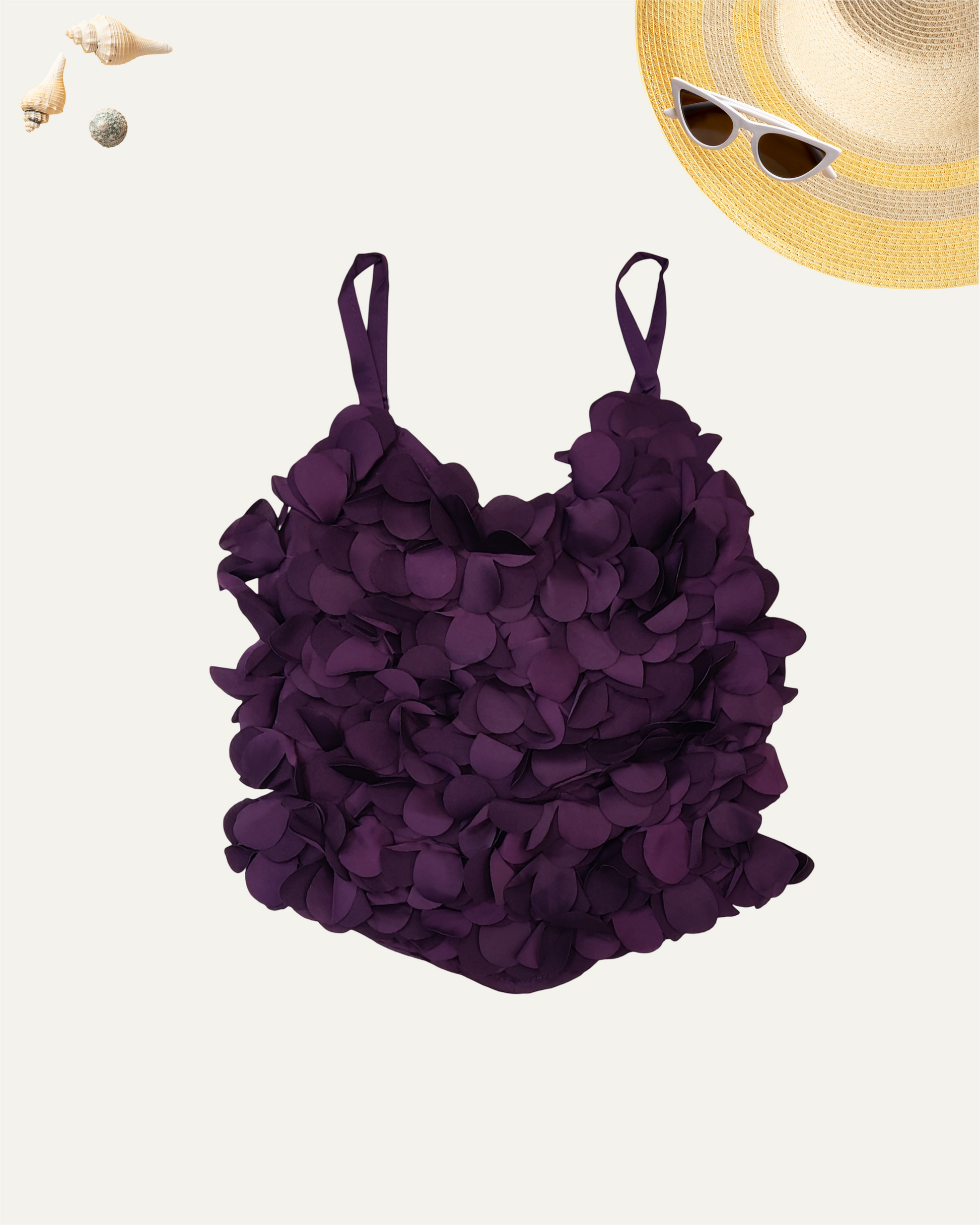 GIRLS PETAL PARTY TOP (WINE) (1-12 YEARS) - Girlism