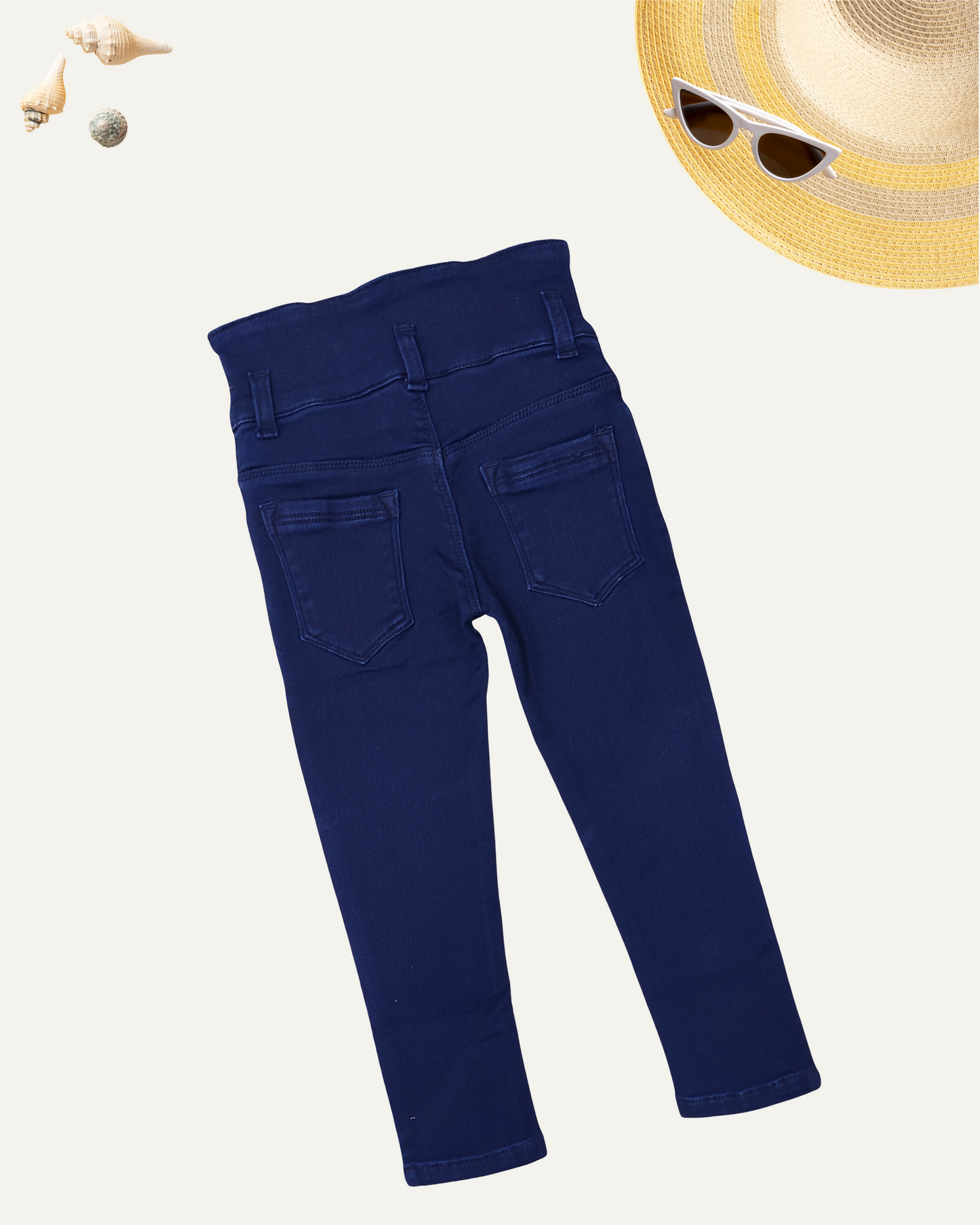GIRLS HIGH-WAIST DENIM (DX WASH) (3-14 YEARS) - Girlism
