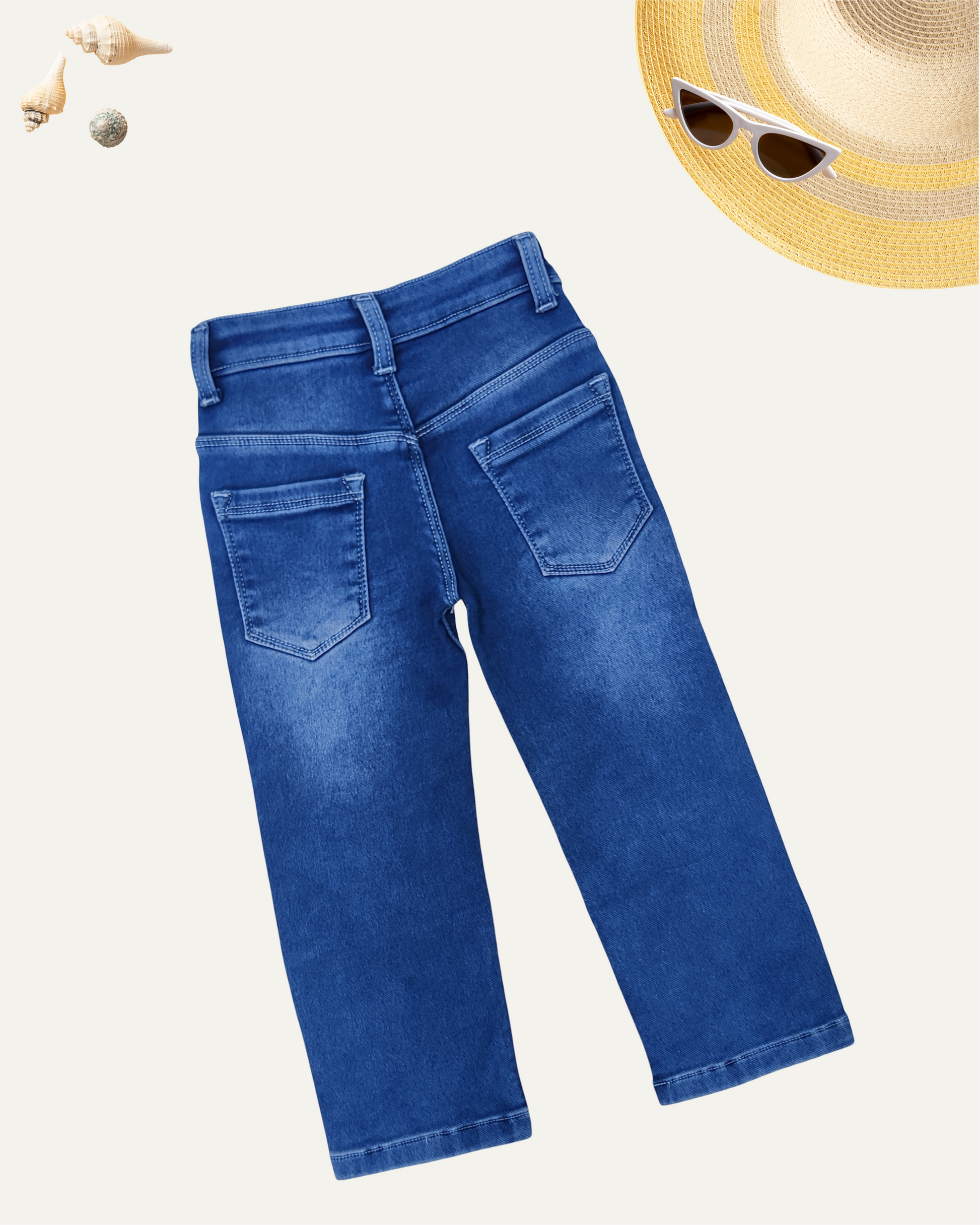 GIRLS BASIC BLUE DENIM JEANS (3-14 YEARS) - Girlism