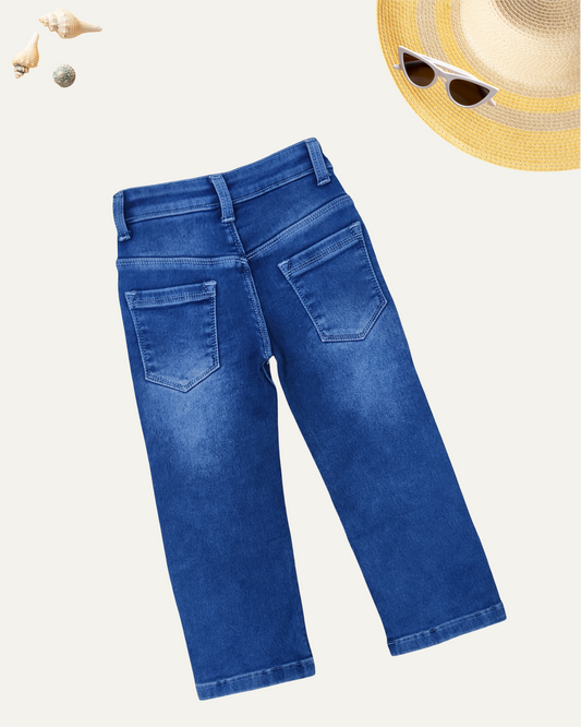 GIRLS BASIC BLUE DENIM JEANS (3-14 YEARS) - Girlism