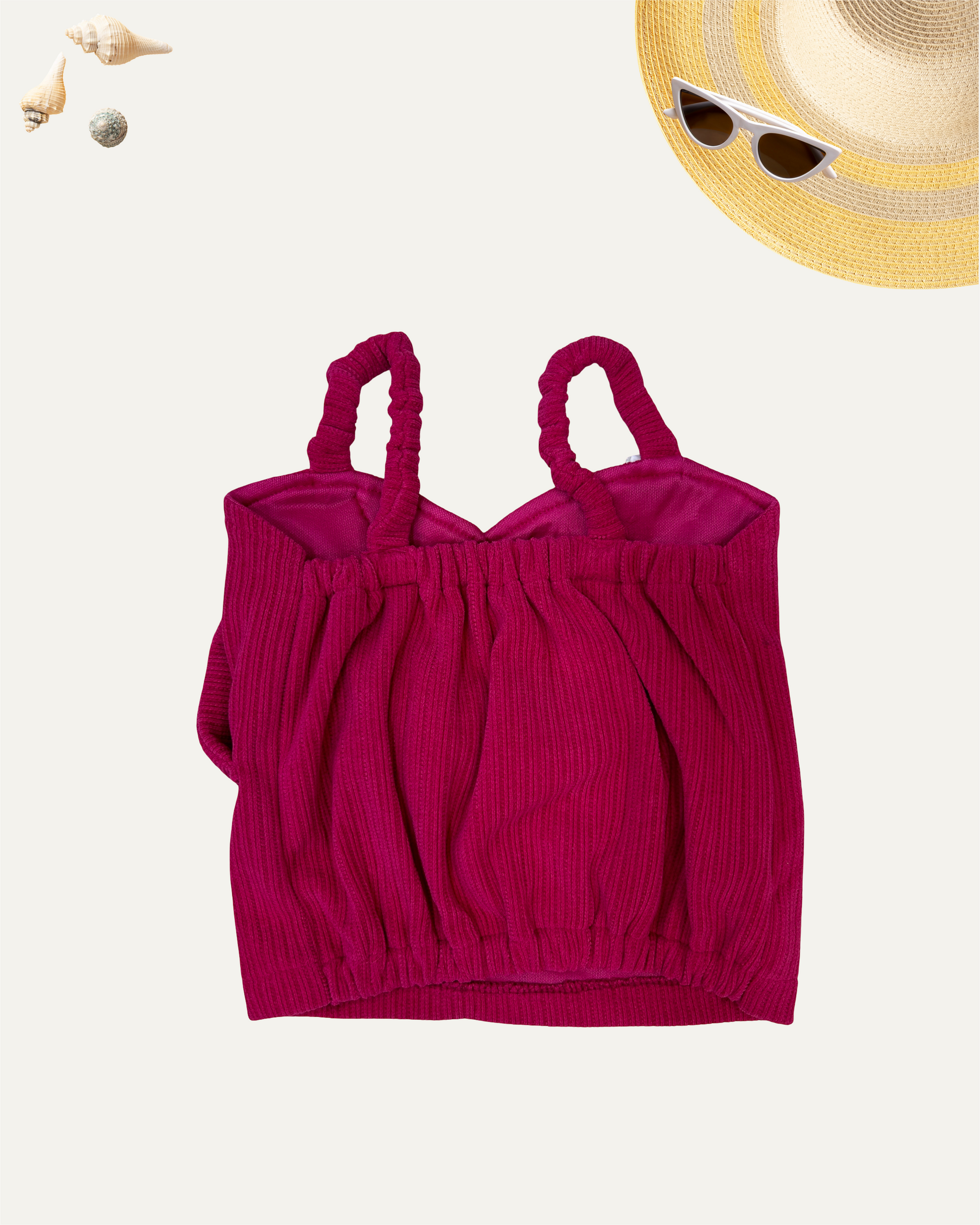 GIRLS SLEEVELESS SUMMER TOP (MAGENTA PINK) (3-12 YEARS) - Girlism