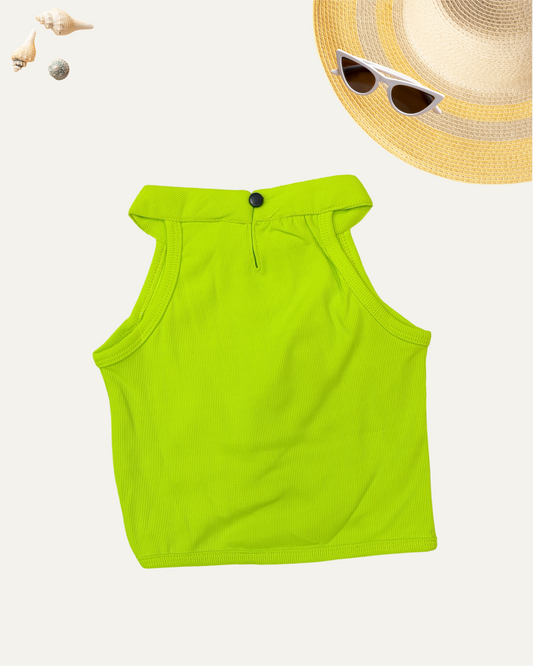GIRLS NEON GREEN TANK TOP [ 1-8 YEARS ]