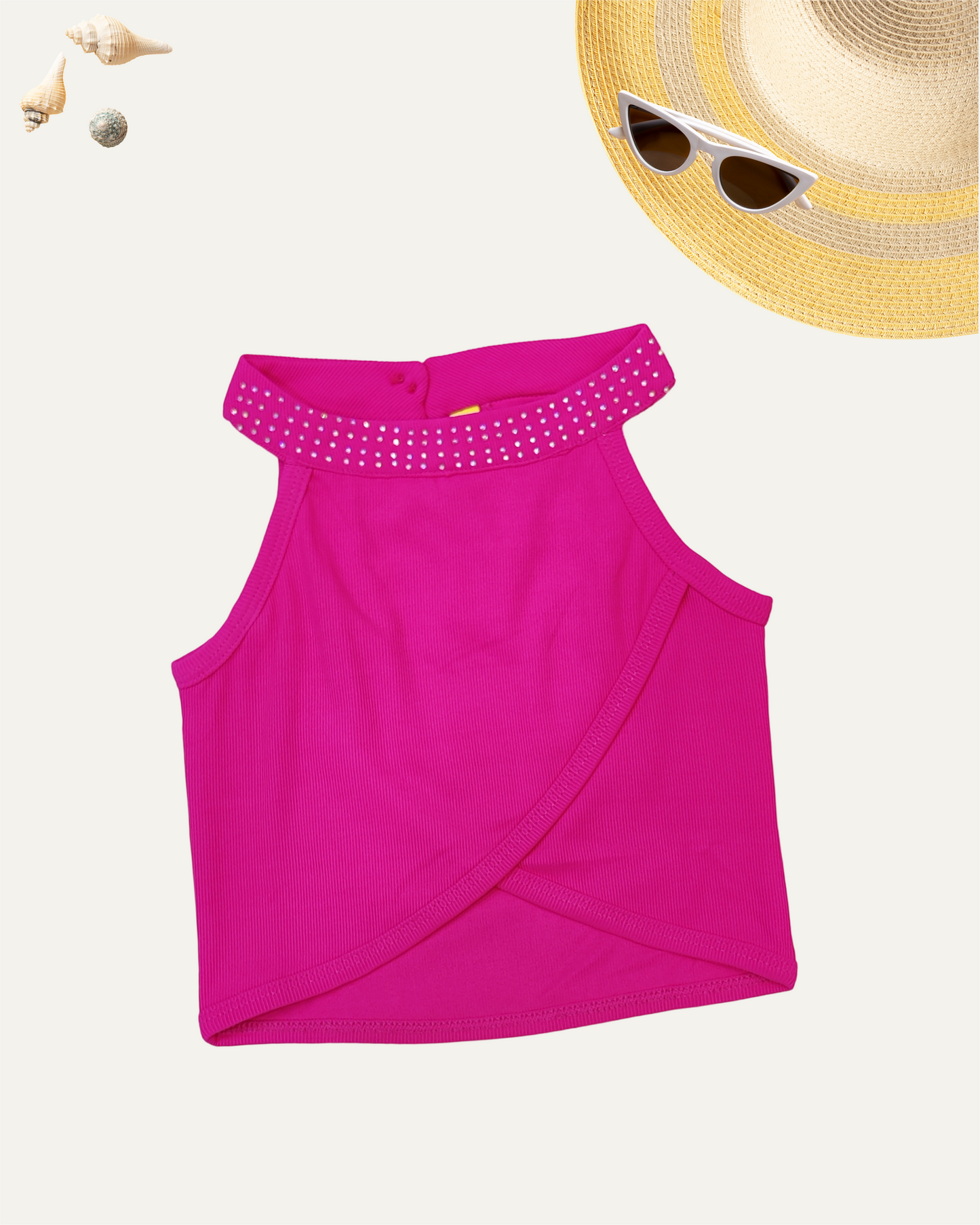 GIRLS NEON PINK TANK TOP [ 1-8 YEARS ]