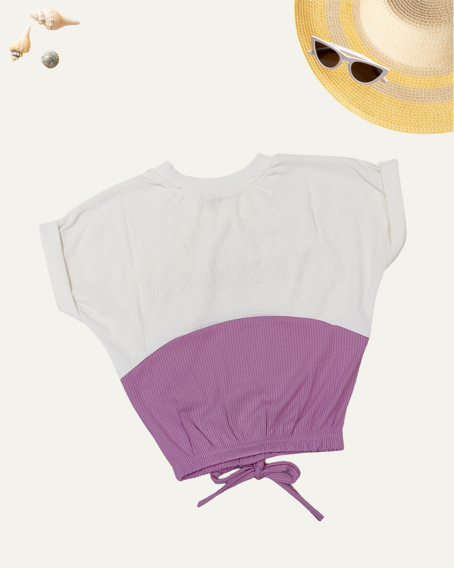 GIRLS 2 TONE TOP PURPLE [ 4 - 12 YEARS ]