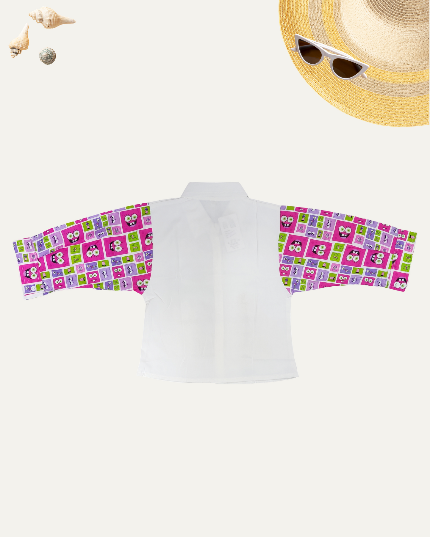 GIRLS CARTOON FUN SLEEVE SHIRT (11-14 YEARS) (PINK EDITION) - Girlism