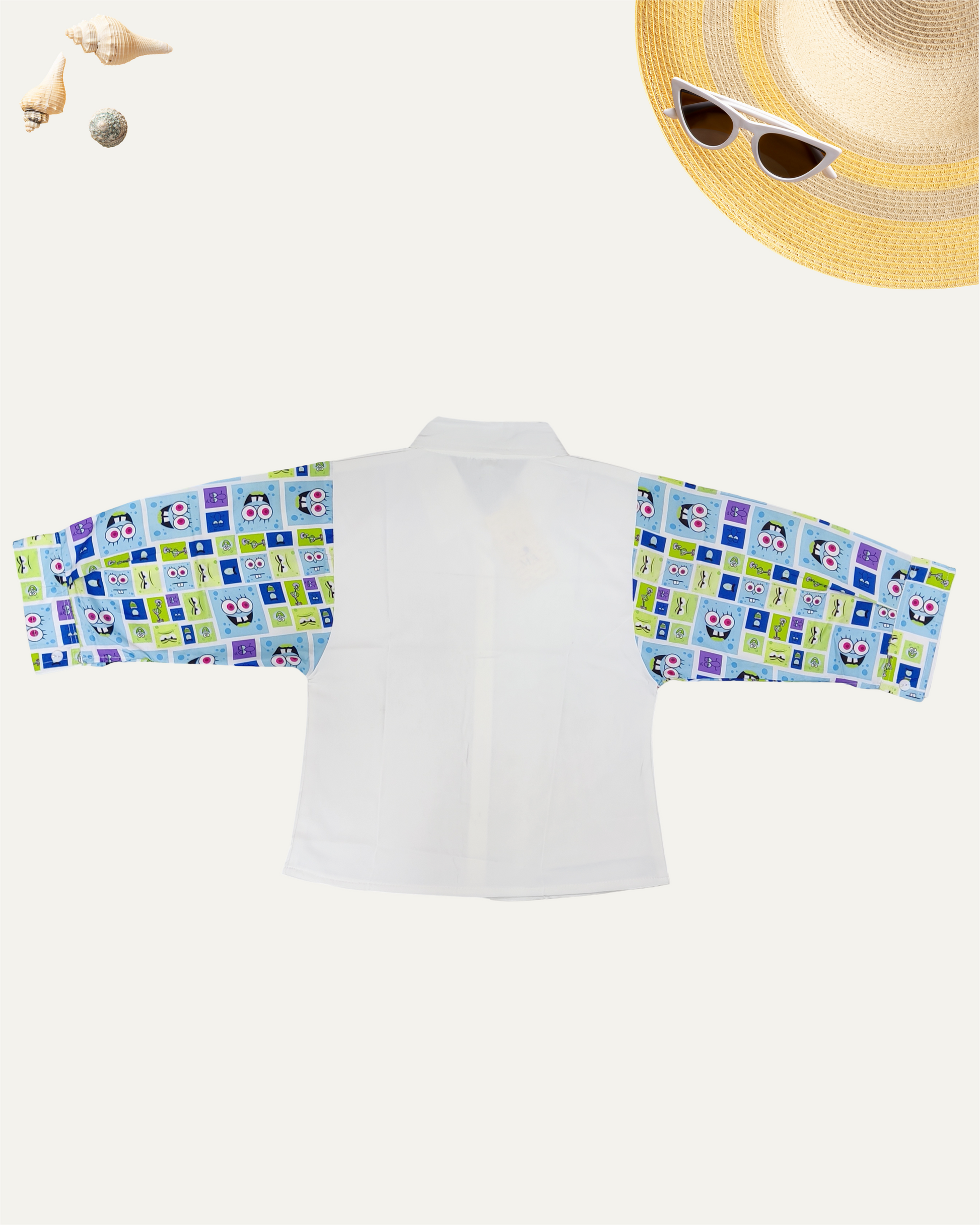 GIRLS CARTOON FUN SLEEVE SHIRT (11-14 YEARS) (BLUE EDITION) - Girlism
