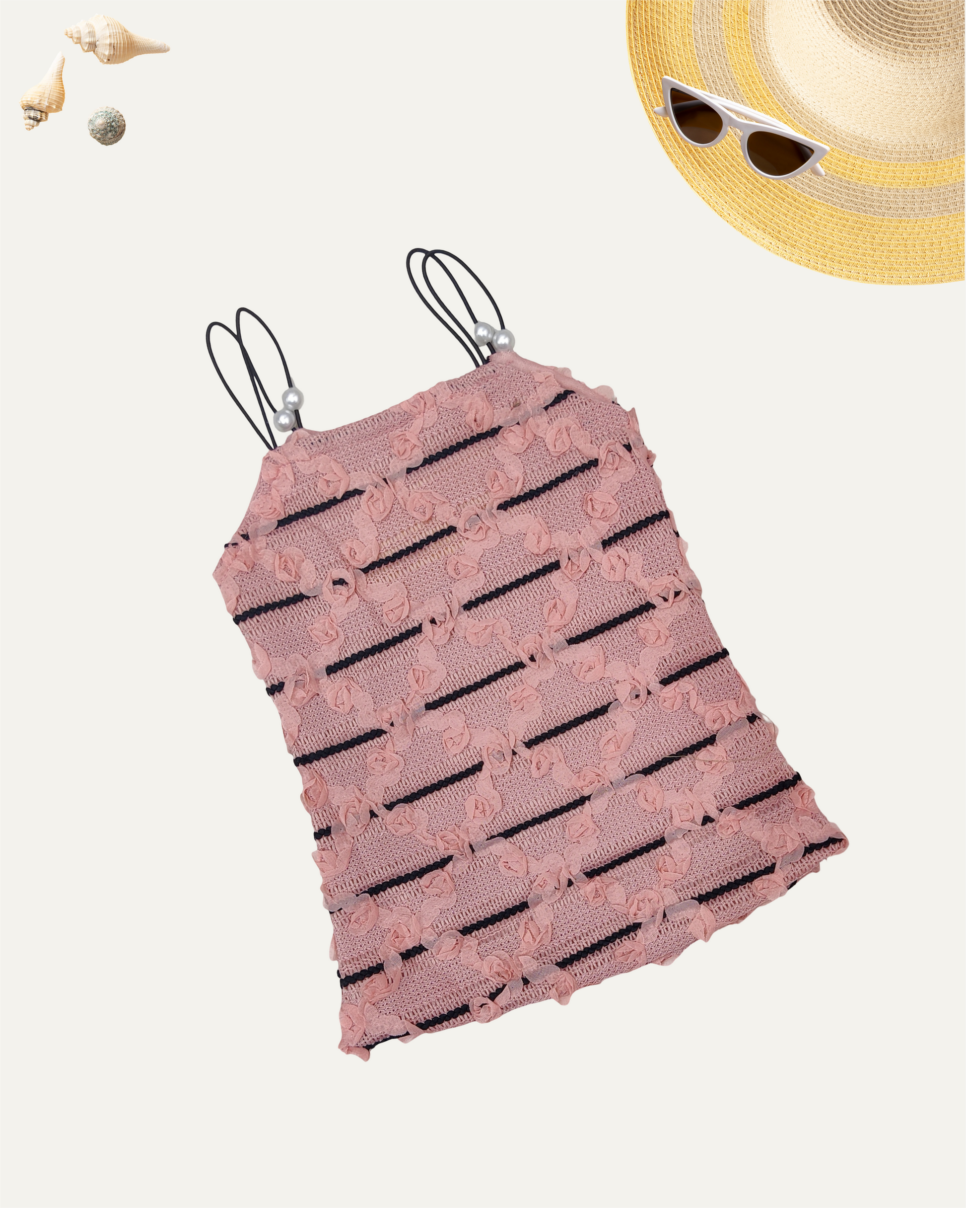 GIRLS PINK TEXTURED PAGHETTI TOP (1-12 YEARS) - Girlism