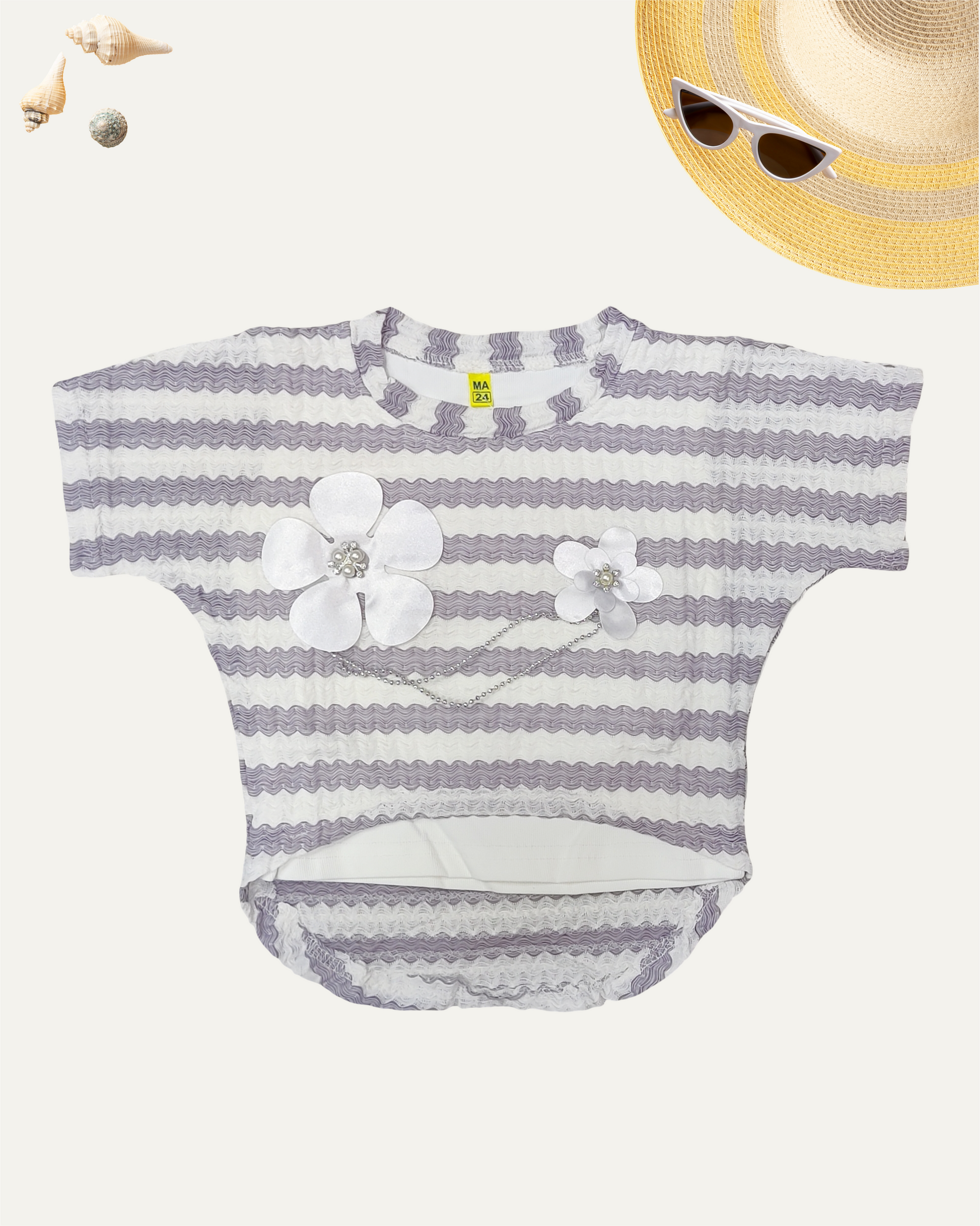 GIRLS LILAC STRIPED TOP (0-12 YEARS) - Girlism