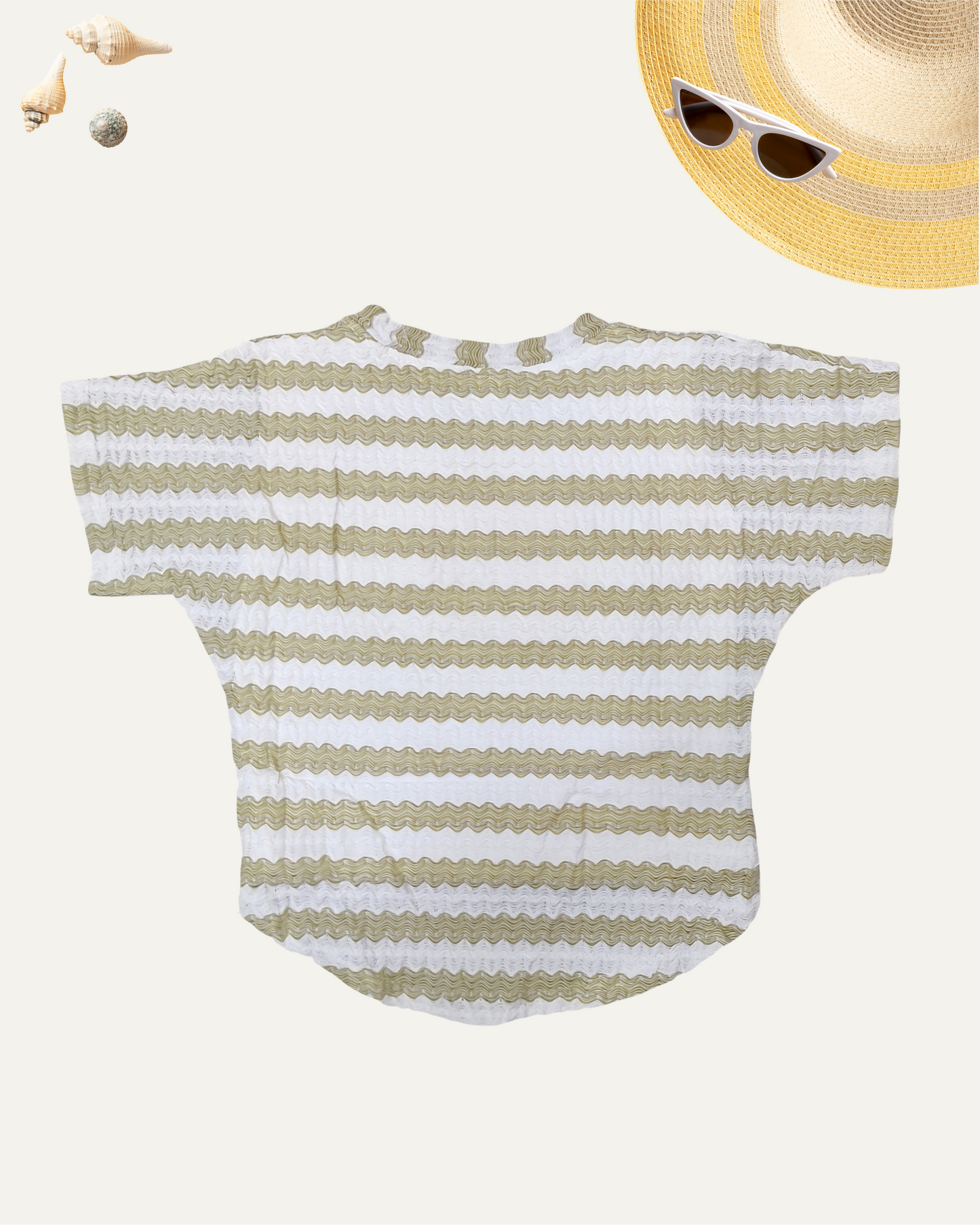 GIRLS GREEN STRIPED TOP (0-12 YEARS) - Girlism